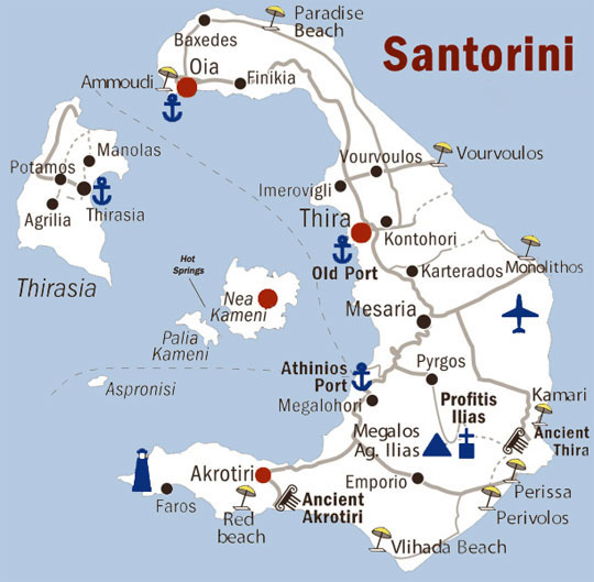 mappa santorini